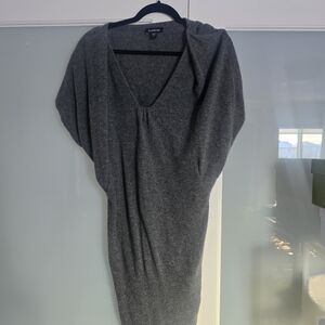 bebe Charcoal V-Neck Knit Dress